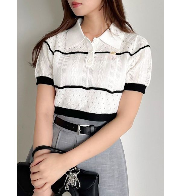 dazzlin「ハピネスカラーポロニット」|ニット・セーター|