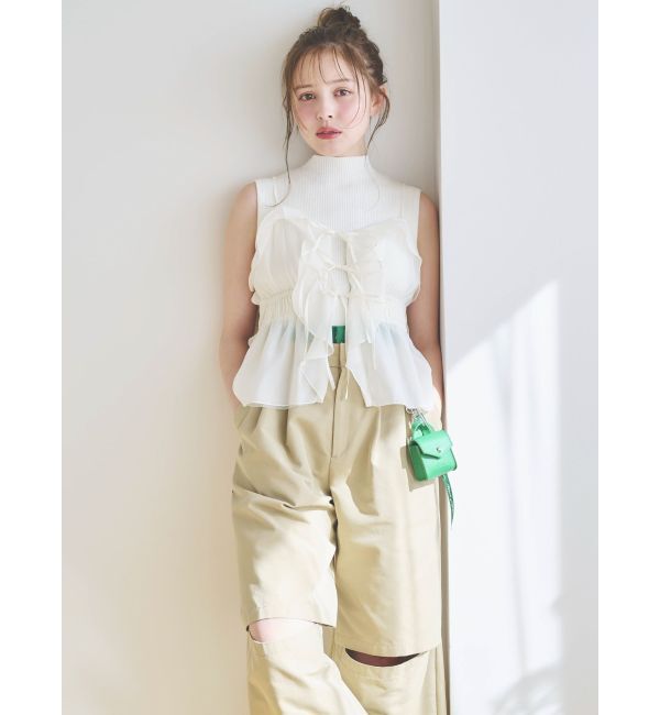dazzlin「2WAYフルイドペプラムビスチェ」|キャミソール|