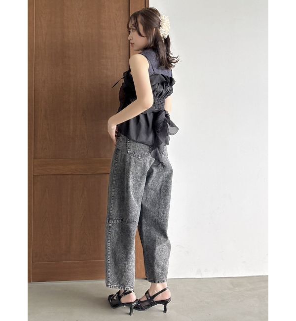 dazzlin「2WAYフルイドペプラムビスチェ」|キャミソール|