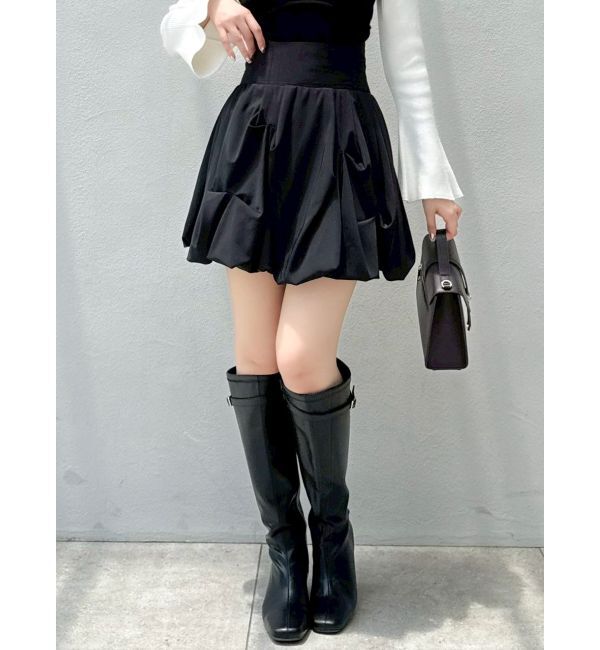 dazzlin「【再生産】バルーンミニスカート」|スカート|ブラック