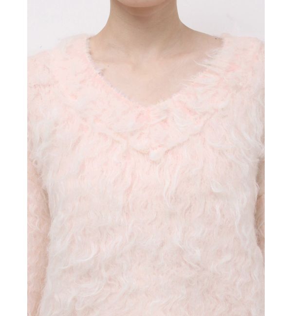 dazzlin「リップルカールVネックニット」|ニット・セーター|