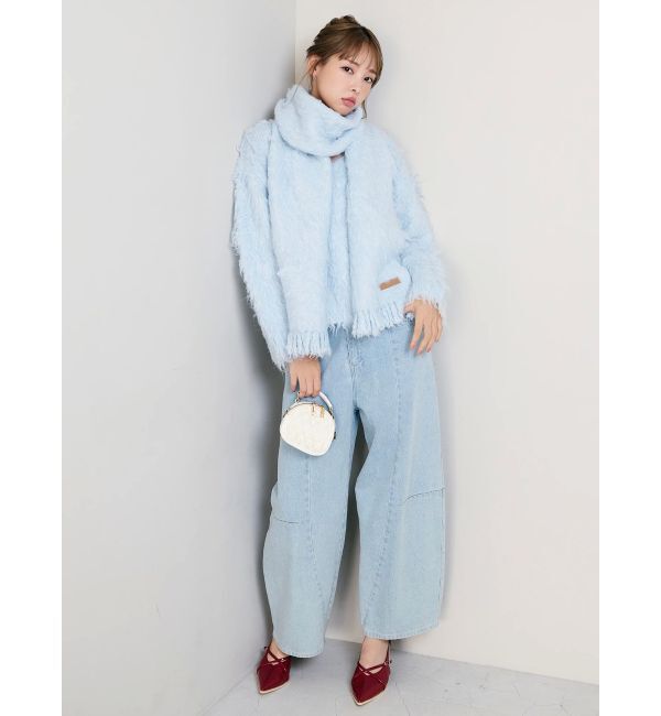 dazzlin「リップルカールVネックニット」|ニット・セーター|