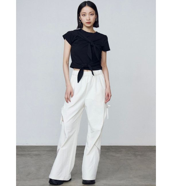 EMODA「ダブルリボンコンパクトTシャツ」|Tシャツ・カットソー|