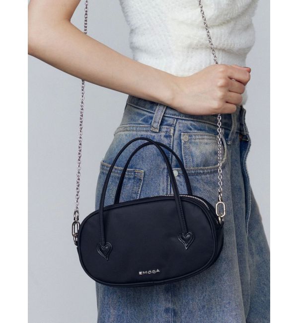 EMODA「オーバルミニバッグ」|ハンドバッグ|ブラック