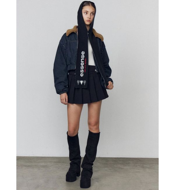 EMODA「ボアカラーデニムブルゾン」|ブルゾン・スタジャン|