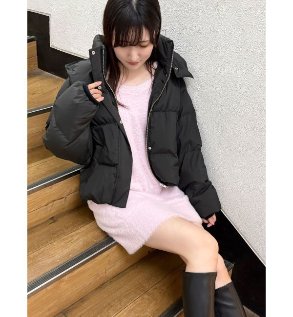 MERCURYDUO「ミニシャギーストラップミニニットワンピース」|ワンピース|