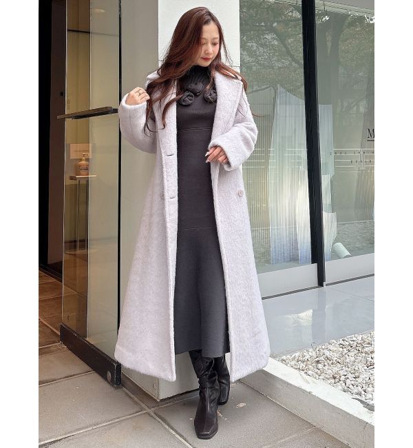 MERCURYDUO「ローズモチーフニットマーメイドワンピース」|ワンピース|