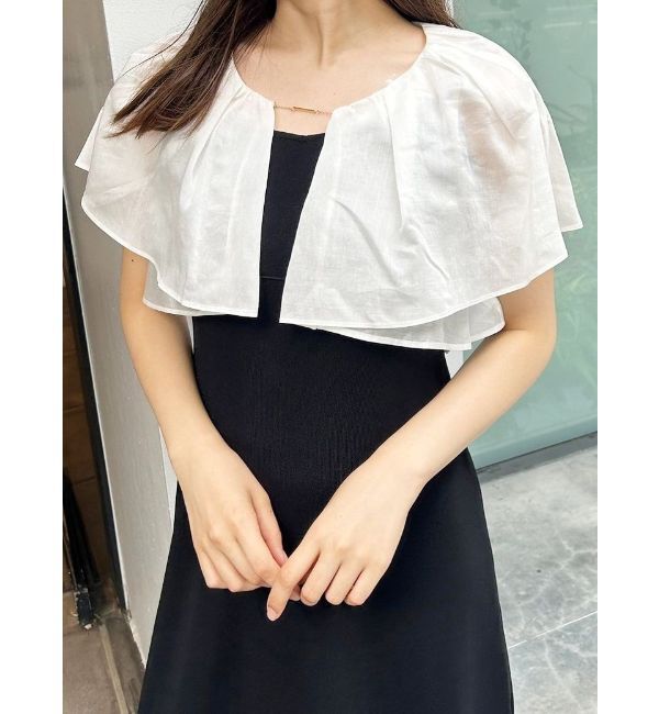 MERCURYDUO「ケープ付アームウォーマーニットワンピース」|ワンピース|