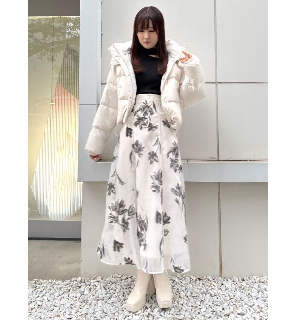 MERCURYDUO「ショルダーパールチェーンロングスリーブニット」|ニット・セーター|