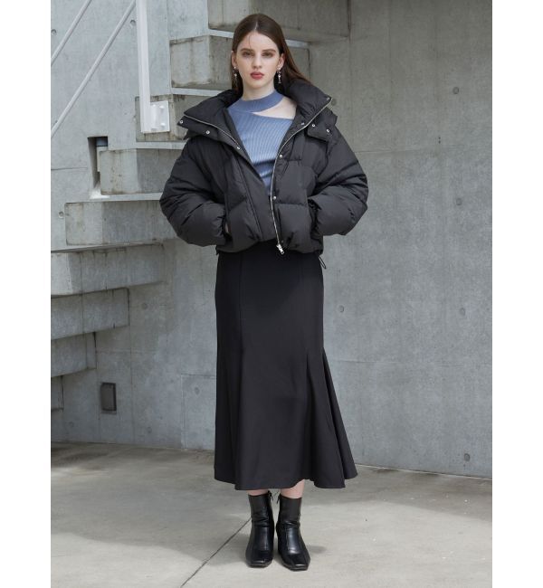 MERCURYDUO「ショルダーパールチェーンロングスリーブニット」|ニット・セーター|