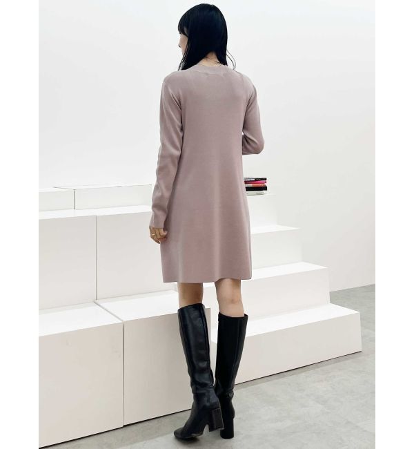 MERCURYDUO「フロントタイミニニットワンピース」|ワンピース|