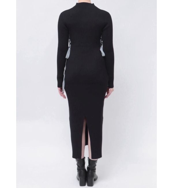 MERCURYDUO「サイドレースアップニットワンピース」|ワンピース|