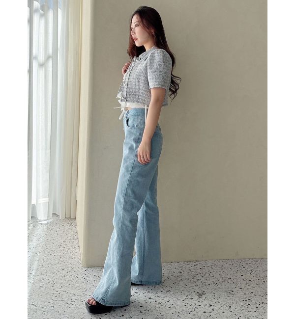 MERCURYDUO「ハーフスリーブツイードフィットジャケット」|その他|