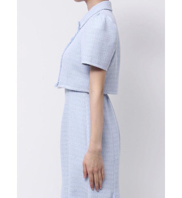 MERCURYDUO「ハーフスリーブツイードフィットジャケット」|その他|