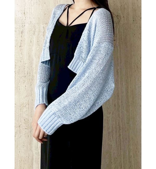 MERCURYDUO「スカシ編ミラメコンボレロカーディガン」|カーディガン|