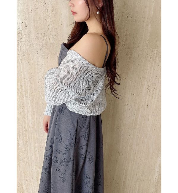 MERCURYDUO「スカシ編ミラメコンボレロカーディガン」|カーディガン|