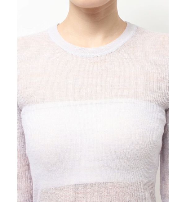 MERCURYDUO「【OUNNOUN】シアーウールリブニットトップス」|ニット・セーター|