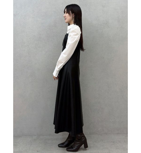 MERCURYDUO「アシメビスチェドッキングパワショルシャツワンピース」|ワンピース|