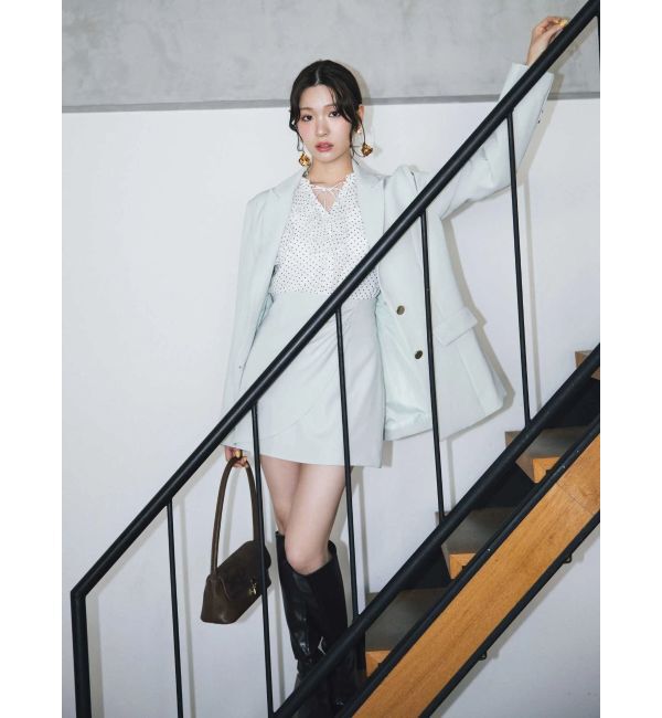 MERCURYDUO「シフォンロングスリーブラッフルブラウス」|シャツ・ブラウス|