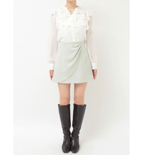 MERCURYDUO「【セットアップ着用可】ドレープミニスカート」|スカート|