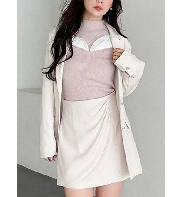 MERCURYDUO「プリーツフリル使いニット」|ニット・セーター|