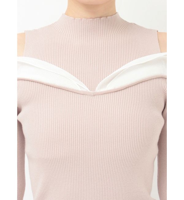 MERCURYDUO「プリーツフリル使いニット」|ニット・セーター|