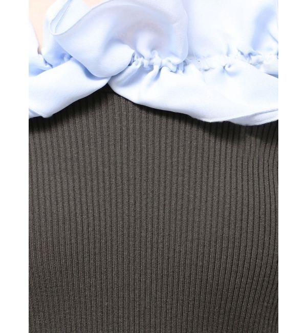 MERCURYDUO「2WAY異素材ランダムラッフルニット」|ニット・セーター|