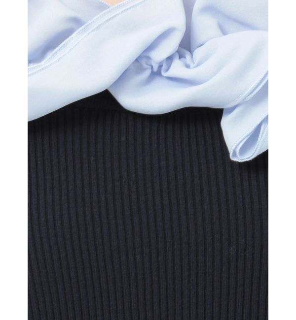 MERCURYDUO「2WAY異素材ランダムラッフルニット」|ニット・セーター|