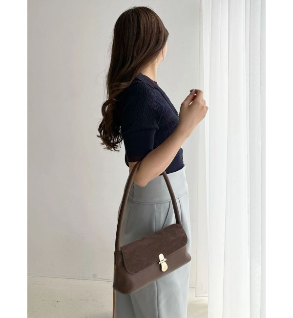 MERCURYDUO「バイカラーフェイクレイヤードニット」|ニット・セーター|