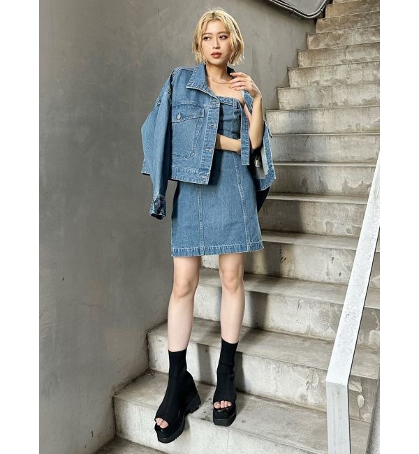 MURUA「ラウンドヘムBIGポケットGジャン」|デニムジャケット|