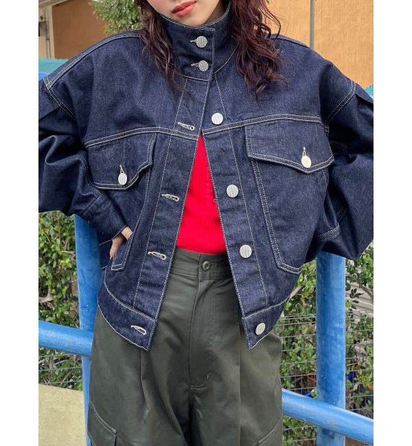 MURUA「ラウンドヘムBIGポケットGジャン」|デニムジャケット|インディゴ