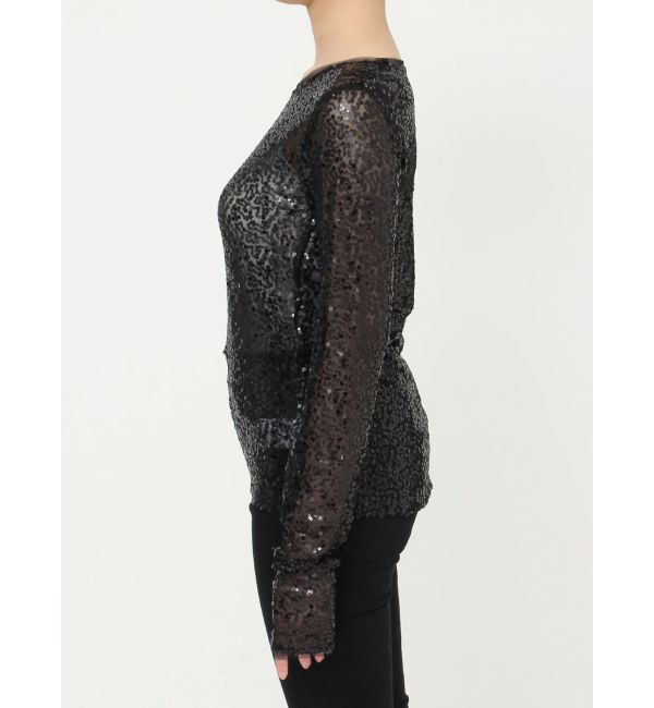 MURUA「スパンコールセミシアートップス」|Tシャツ・カットソー|