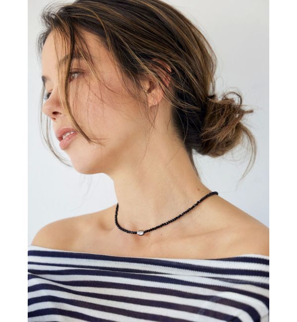 Ungrid「パーツコンビビーズネックレス」|ネックレス|ブラック