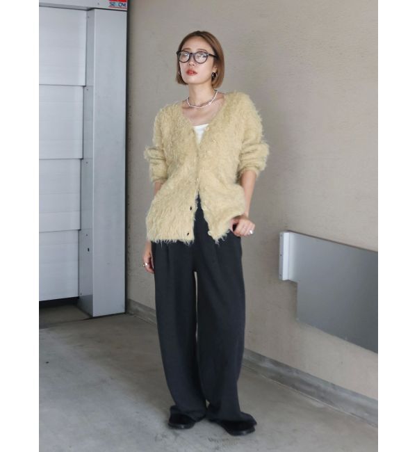 Ungrid「【WEB限定】カラールーズニットカーデ」|カーディガン|