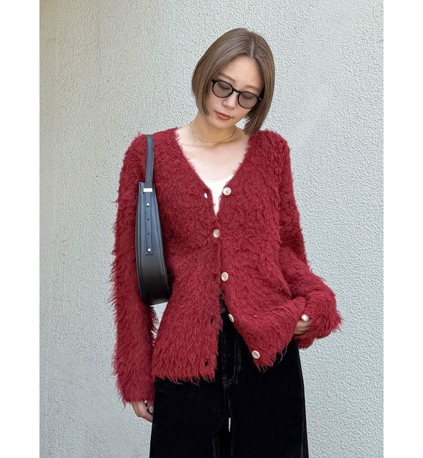 Ungrid「【WEB限定】カラールーズニットカーデ」|カーディガン|