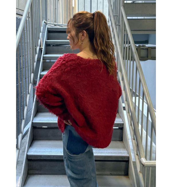 Ungrid「【WEB限定】カラールーズニットカーデ」|カーディガン|