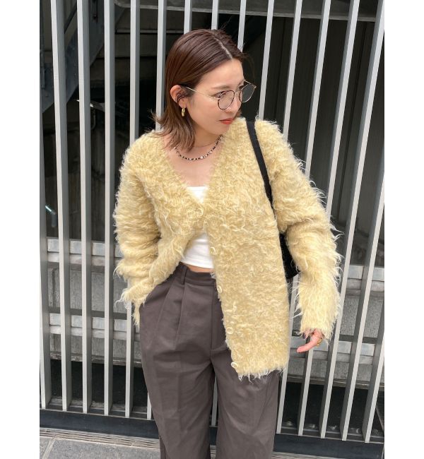 Ungrid「【WEB限定】カラールーズニットカーデ」|カーディガン|