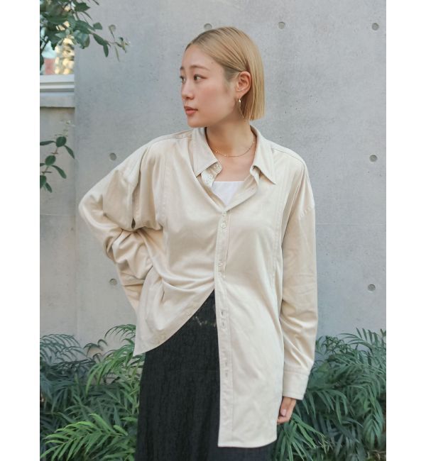 Ungrid「スウェードライクルーズシャツ」|シャツ・ブラウス|