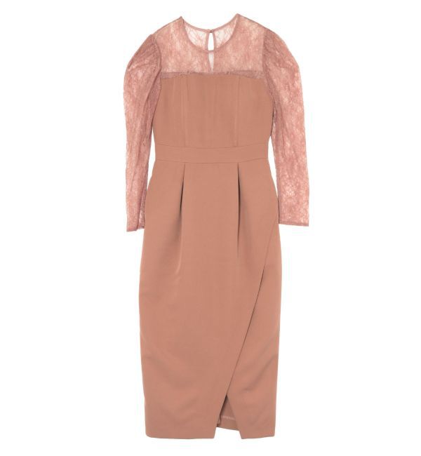 LAGUNAMOON「【WEB限定】LADYスリーブレースカッティングドレス」|ワンピース|