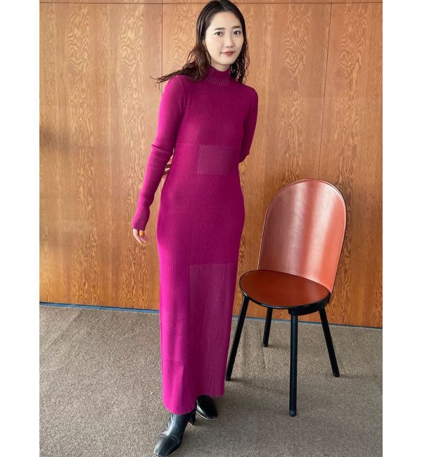 LAGUNAMOON「ランダムバイカラーリブニットワンピース」|ワンピース|