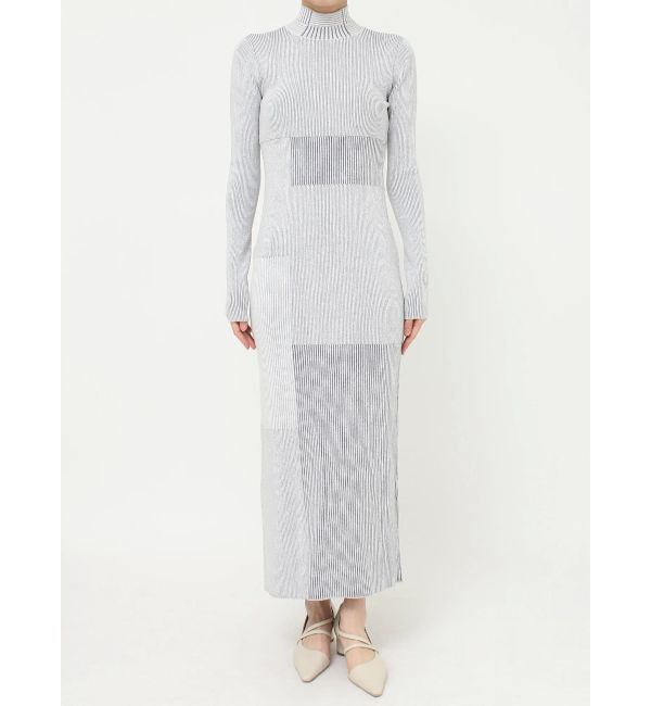 LAGUNAMOON「ランダムバイカラーリブニットワンピース」|ワンピース|