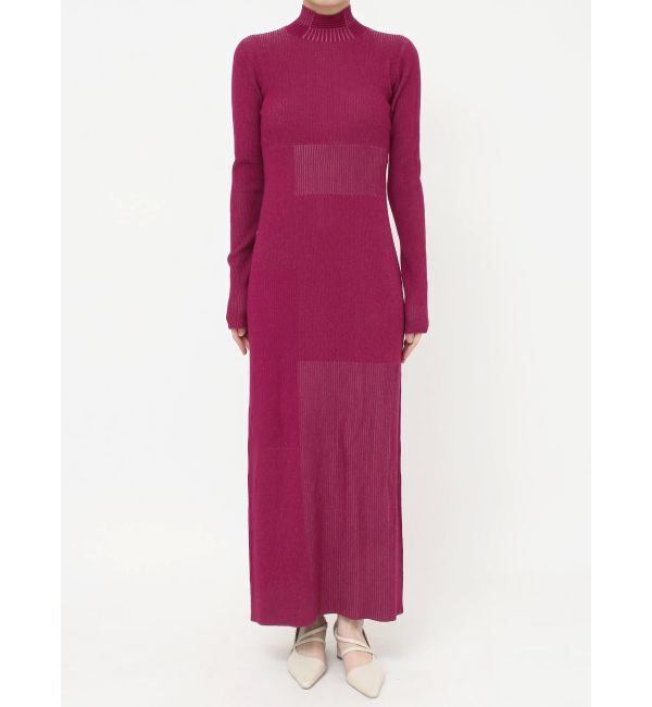 LAGUNAMOON「ランダムバイカラーリブニットワンピース」|ワンピース|