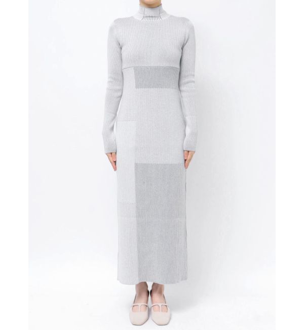 LAGUNAMOON「ランダムバイカラーリブニットワンピース」|ワンピース|