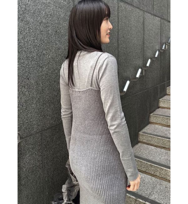 LAGUNAMOON「ベロアライクレイヤードニットワンピース」|ワンピース|