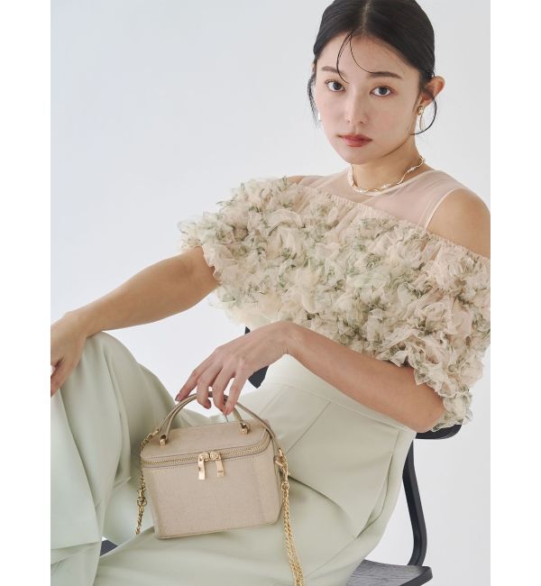 LAGUNAMOON「LADYチュールオフショルパンツドレス」|ワンピース|