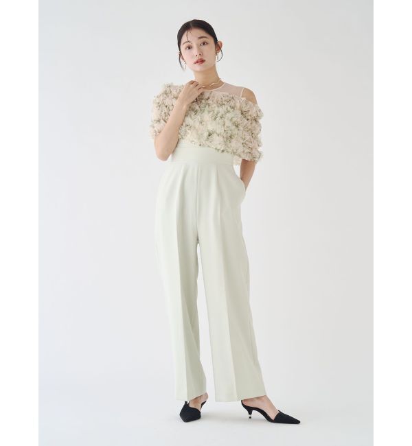 LAGUNAMOON「LADYチュールオフショルパンツドレス」|ワンピース|