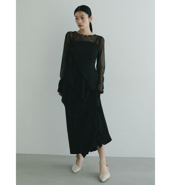 LAGUNAMOON「LADYアシンメトリーフリルキャミドレス」|ドレス|