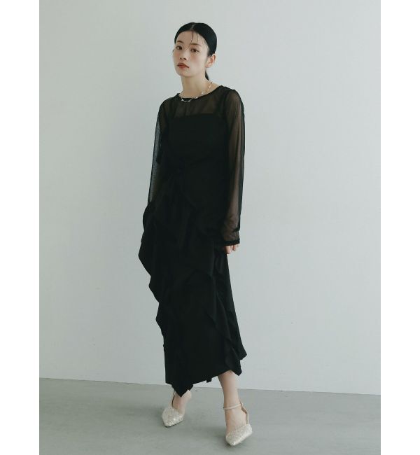 LAGUNAMOON「LADYアシンメトリーフリルキャミドレス」|ドレス|