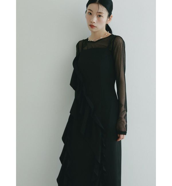 LAGUNAMOON「LADYアシンメトリーフリルキャミドレス」|ドレス|