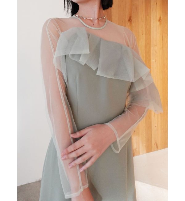 LAGUNAMOON「LADYアシンメトリーフリルドレス」|ドレス|
